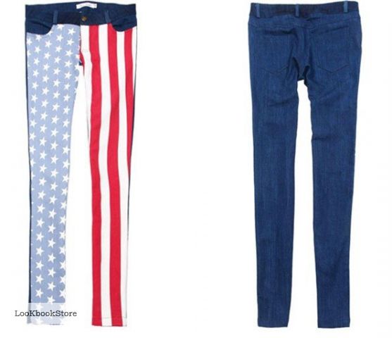 джинсы с американским флагом